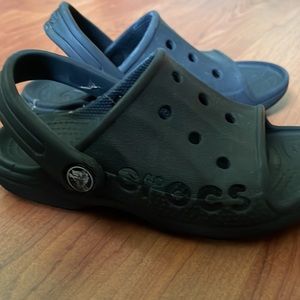 Kids black Crocs sandals size 10/11